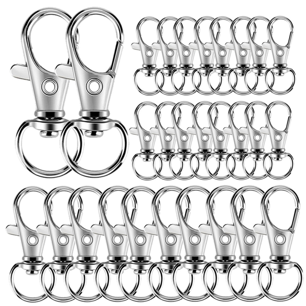 Jewelry Making Hoops - 25-200 pièces Mousquetons pivotants en métal,