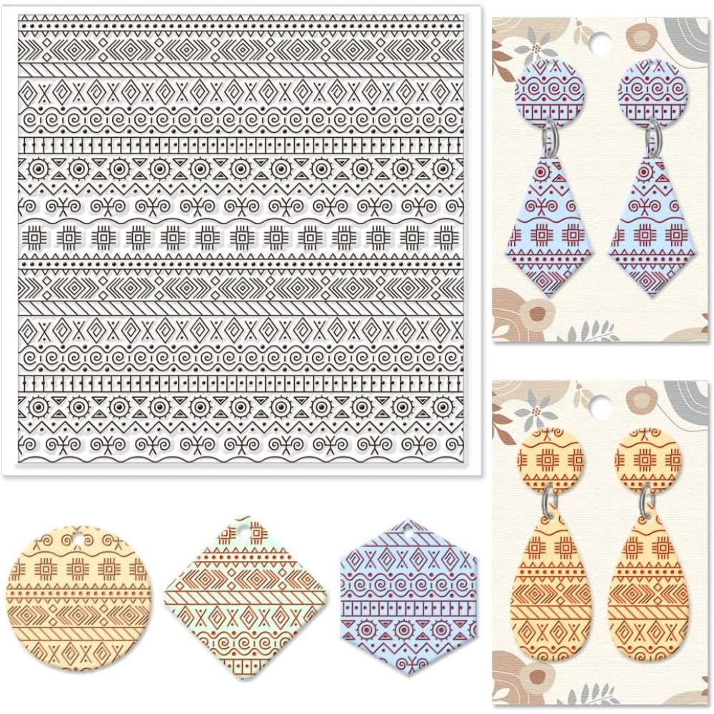 Jewelry Making In Clay - Textile géométrique Silicone Texture timbre polymère
