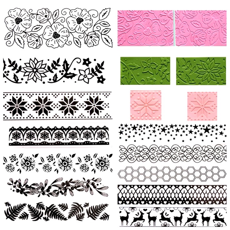 Jewelry Making In Clay - SNASAN feuilles fleur étoile dentelle Concave