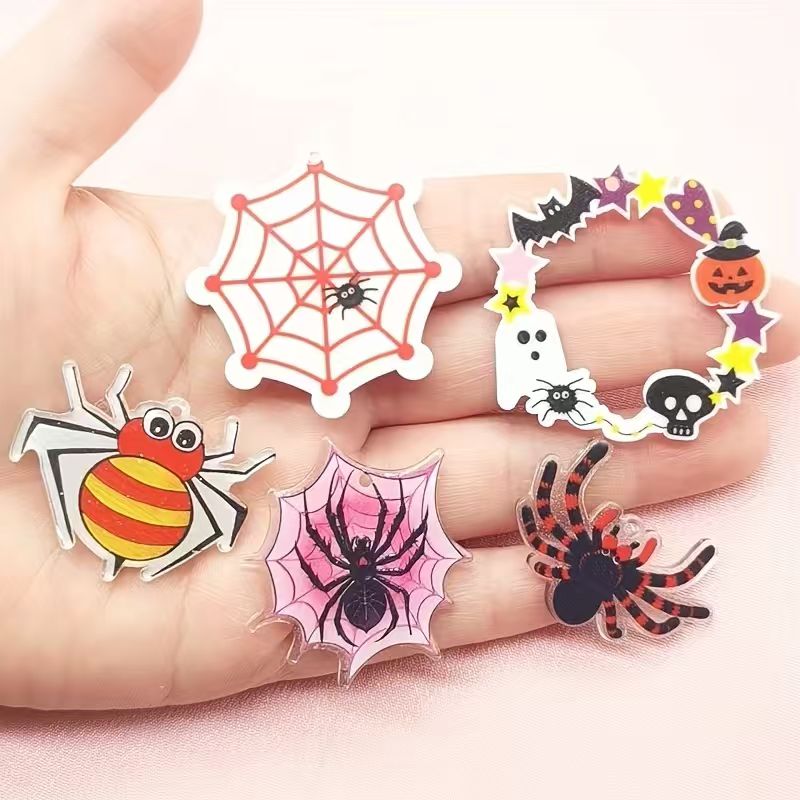 Jewelry Making - Pendentif araignée en acrylique pour Halloween,