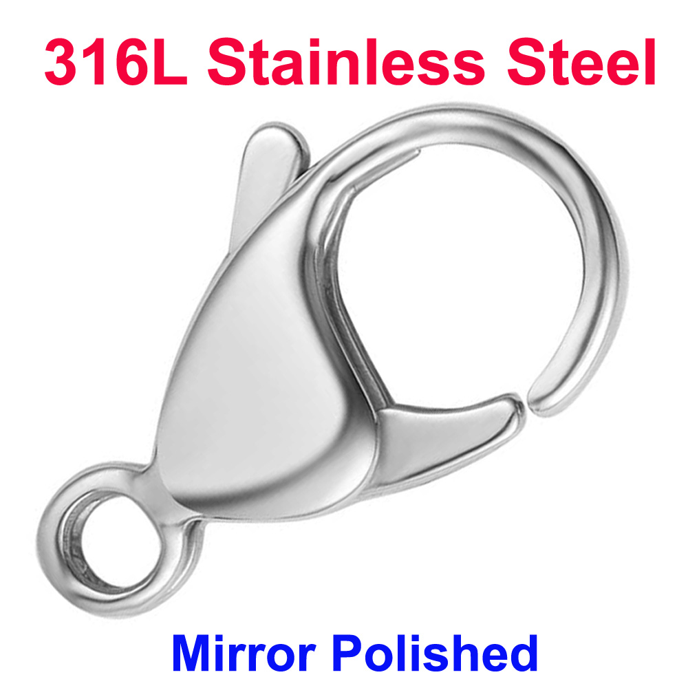 Jewelry Making Metals - Fermoirs mousquetons en acier inoxydable 316L,