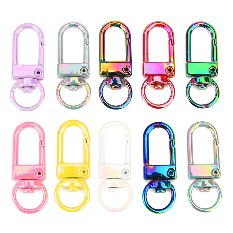 Jewelry Making Hoops - Porte-clés colorés en alliage métallique, boucle