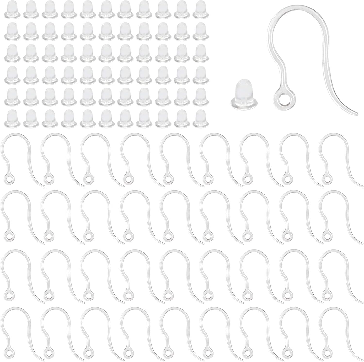 Jewelry Making Thread - Crochets de boucles d'oreilles en plastique