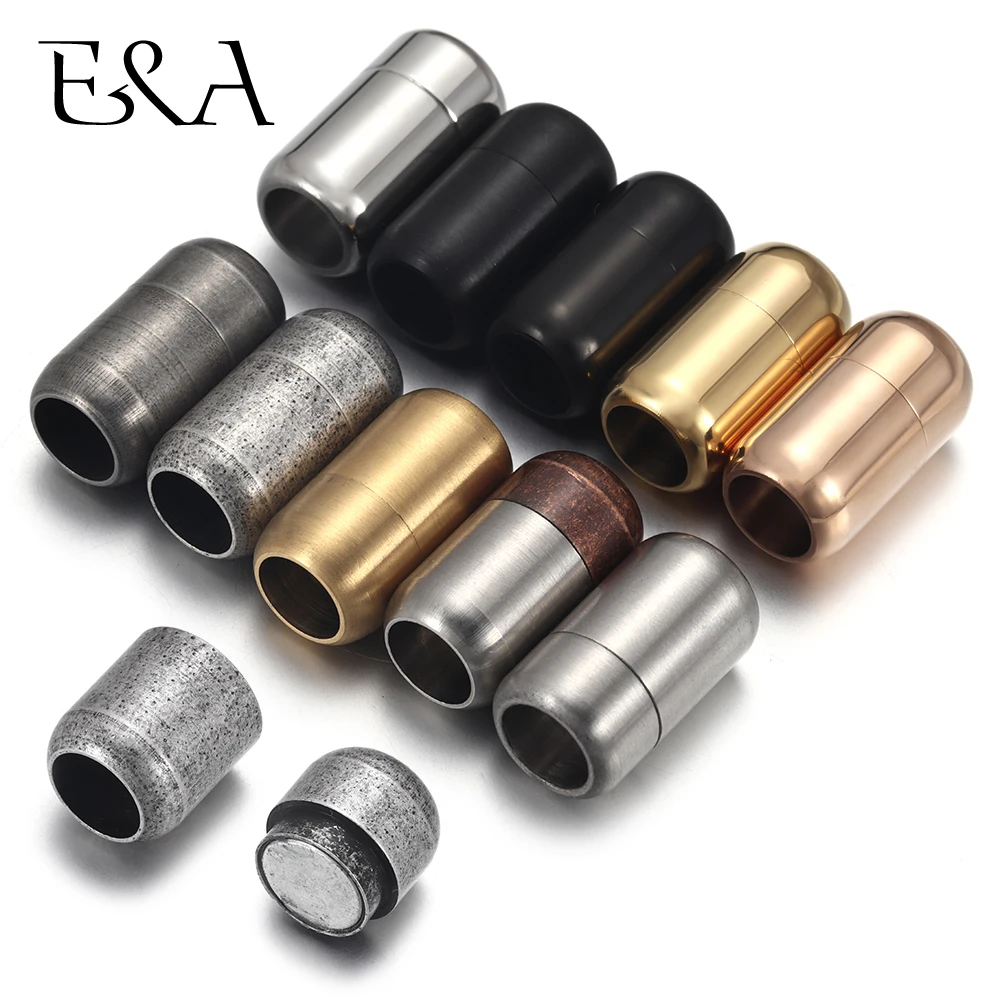 Jewelry Making Metals - Fermoirs magnétiques ronds en acier inoxydable,