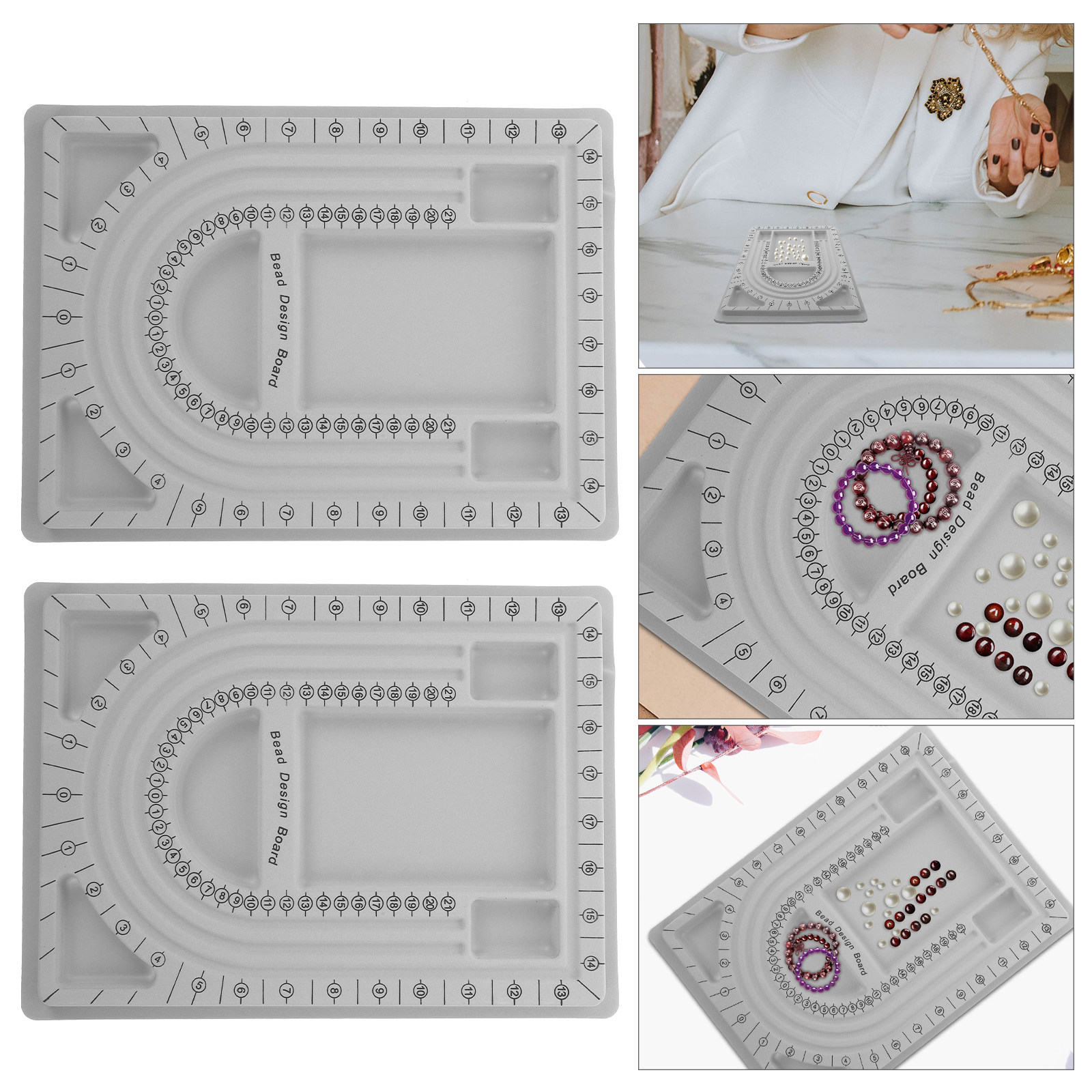 Jewelry Making Designs - Lot de 2 plateaux de conception