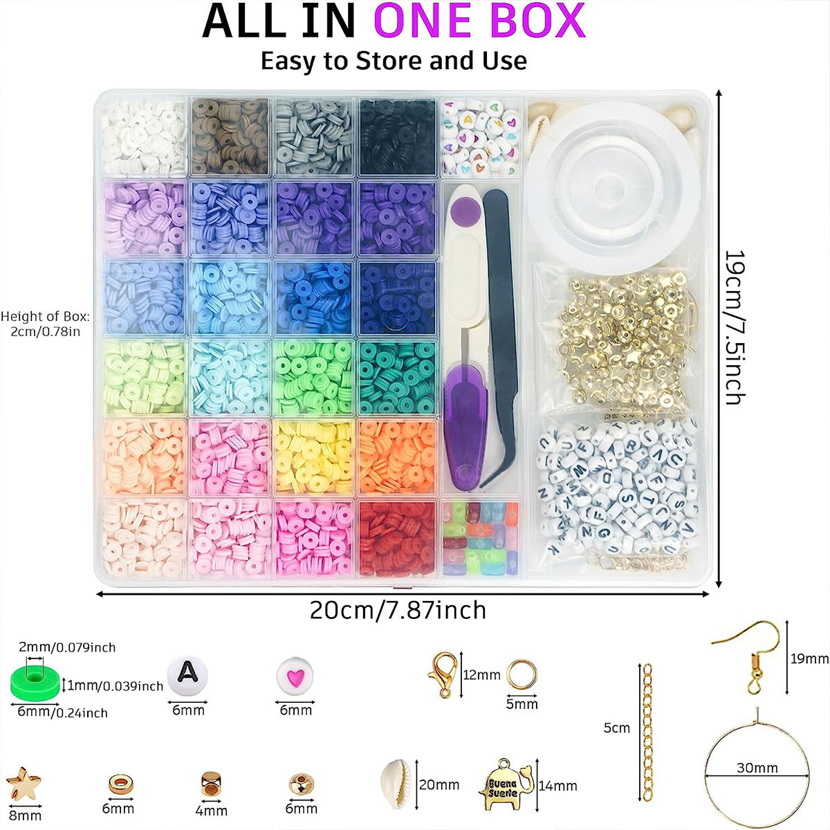 6000 pièces 24 couleurs perles - Jewelry Making In Clay avis et prix