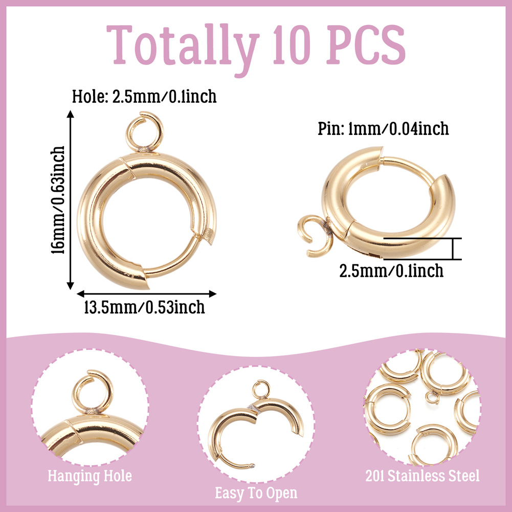 10 crochets d'oreille ronds en - Jewelry Making Loops avis et prix