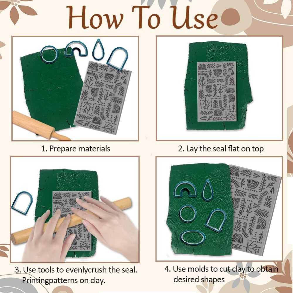 Feuilles de Texture d'argile p - Jewelry Making In Clay avis et prix